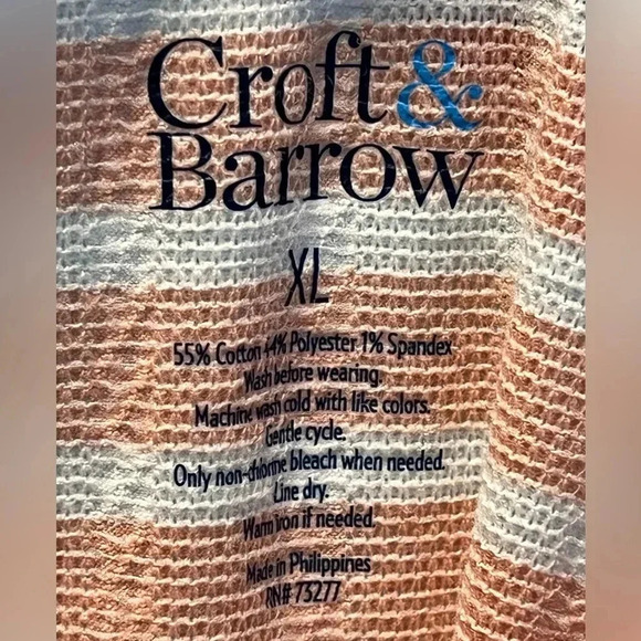 Croft and Barrow Long Sleeve Tee Size  XL - Picture 4 of 4